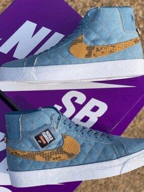 NIB Nike Zoom Blazer Mid Quickstrike (QS) 2 SB ‘SUPREME Industrial Blue Men 9.5